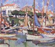 Samuel John Peploe Boats at Royan oil painting